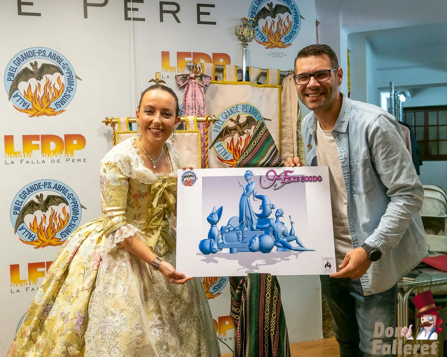 Joserra Lisarde y Xaume Torrent se estrenan en la Falla de Pere #Fallas2023 11 FallaDePere 33