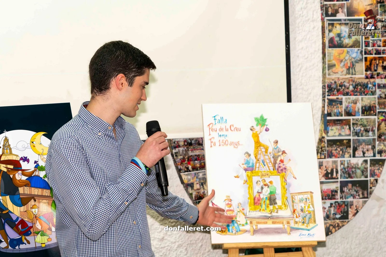 Esta fue la presentación de los bocetos de las Fallas del 150 aniversario de la comisión Peu de la Creu 7 Quique Benlloch nos explica la Falla