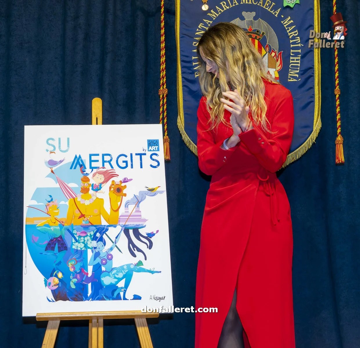 Santa María Micaela devela los bocetos de sus Fallas 2024 5 La Fallera Mayor descubre el boceto de su Falla