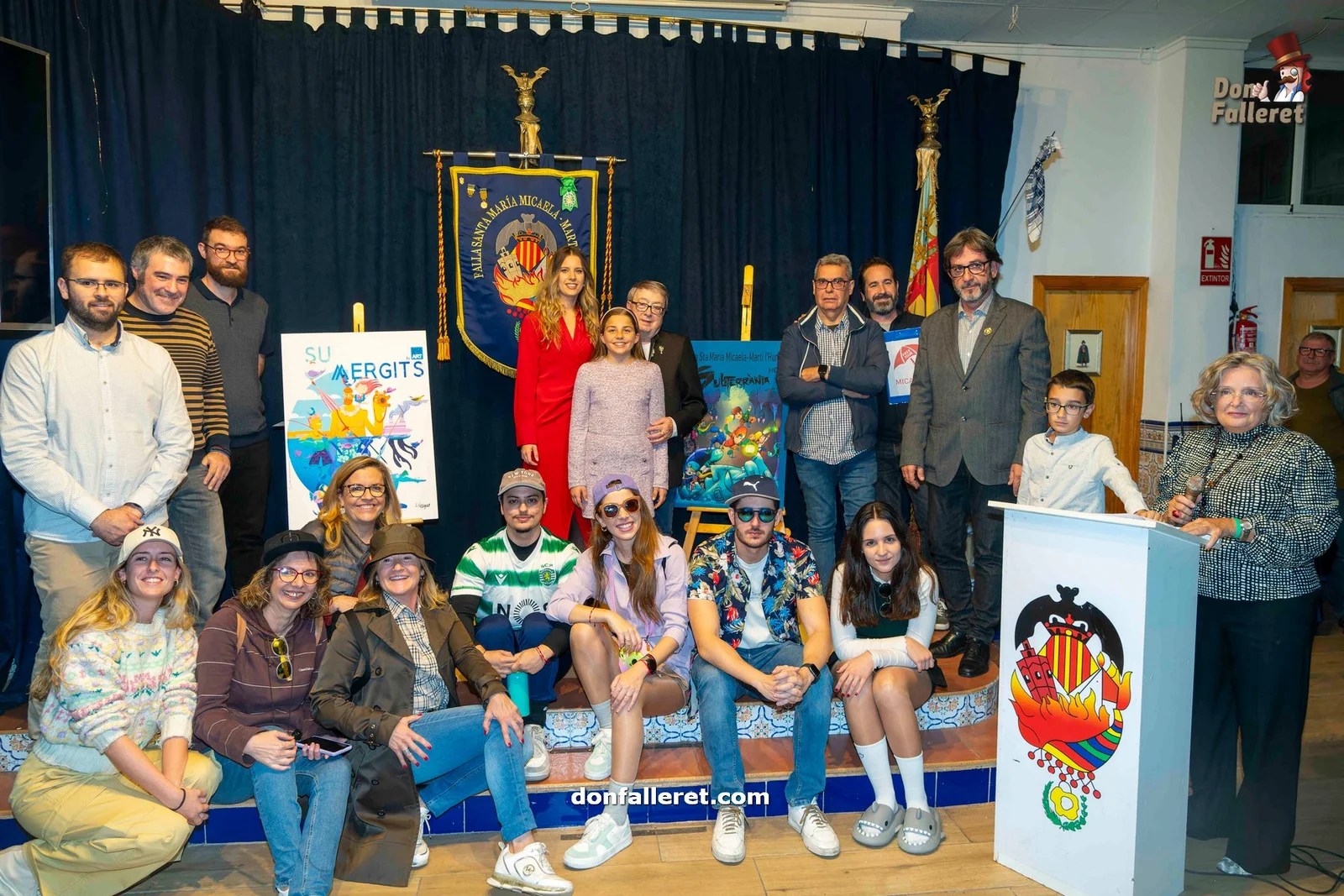 Santa María Micaela devela los bocetos de sus Fallas 2024 11 Foto final del acto
