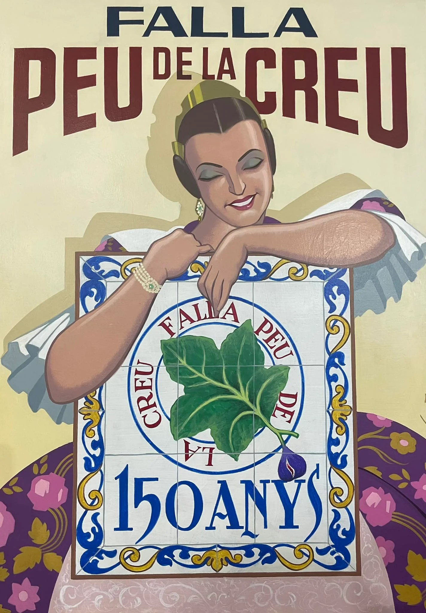 Esta fue la presentación de los bocetos de las Fallas del 150 aniversario de la comisión Peu de la Creu 1 Cartel del 150 aniversario de la Falla Peu de la Creu