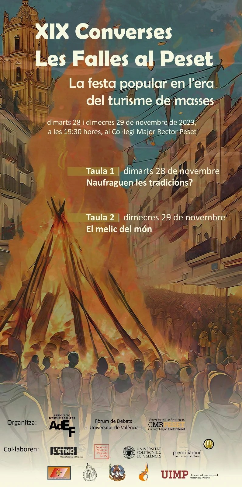 Cartel anunciador de las jornadas Converses Les Falles
