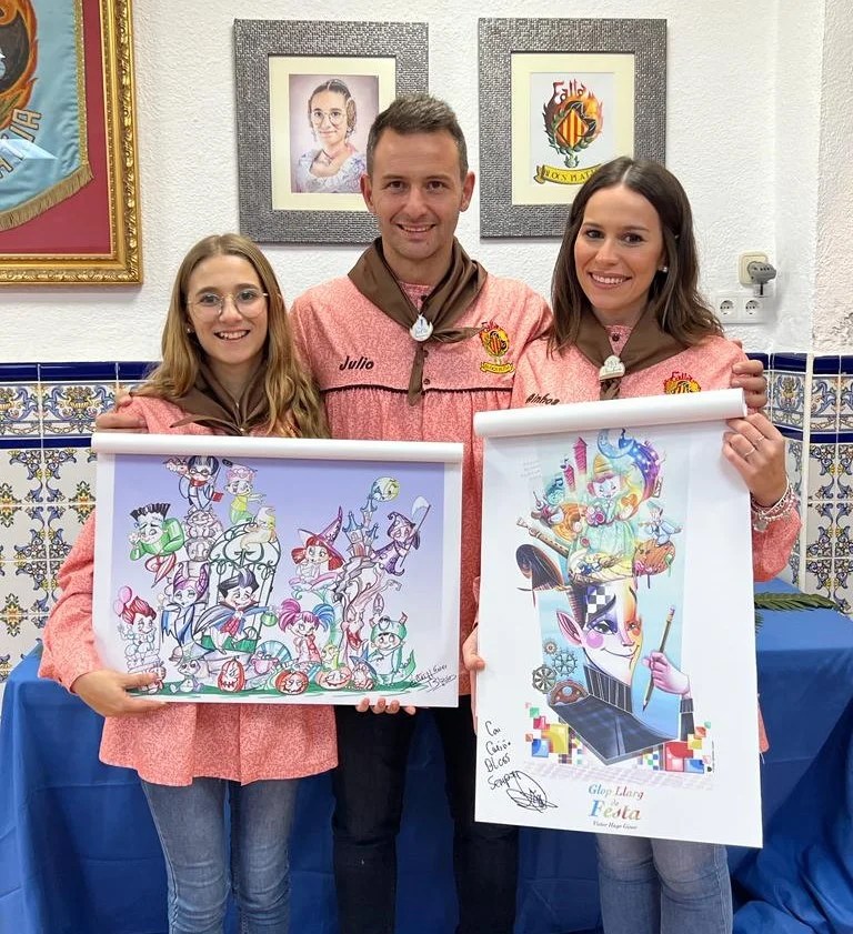 Blocs Platja presentó los bocetos de sus Fallas 2024 3 Presentacion bocetos Fallas 2024 Falla Blocs Platja