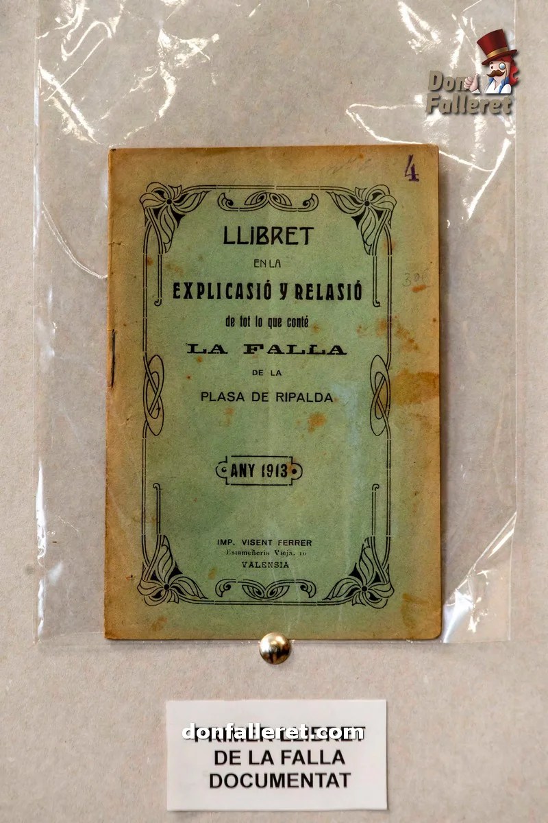 Siglo y medio de historia de la Falla Ripalda-Beneficencia-San Ramón 3 Llibret de la Falla de 1913