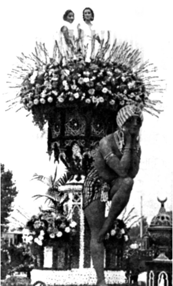 Carroza ganadora del Premio Barón de Cortes de la Batalla de Flores de 1935 1935 BdF Baron Cortes