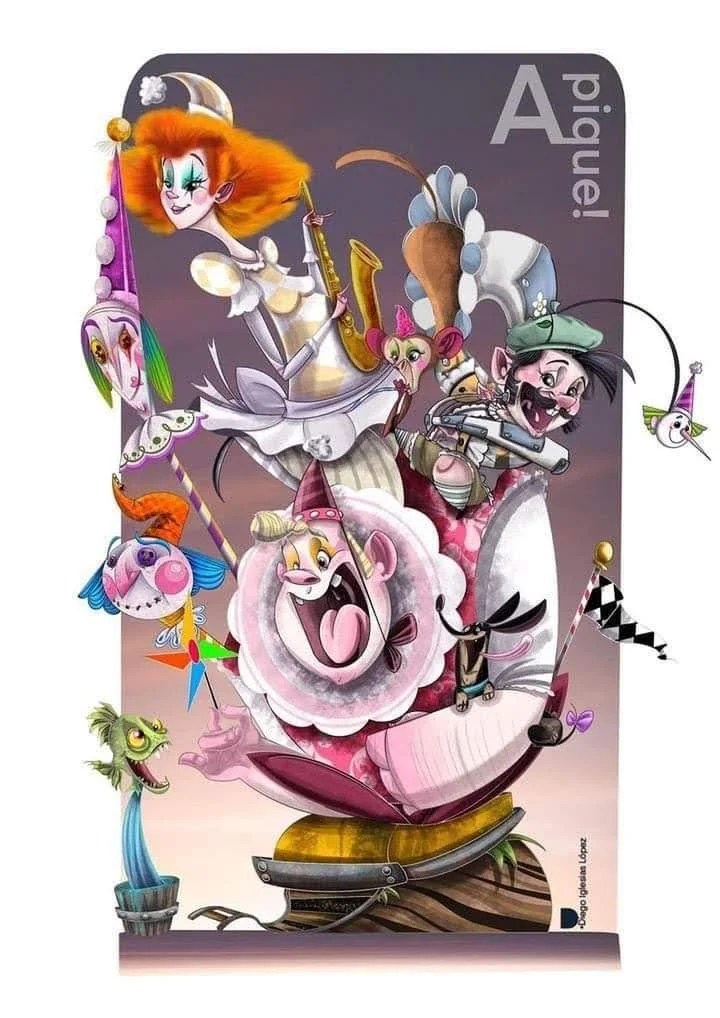 La comisión fallera Avd. Burjassot-Joaquim Ballester-Reus presenta los bocetos de sus Fallas 2025 2 Falla Grande 2025 Falla Avd Burjassot-Joaquim Ballester-Reus