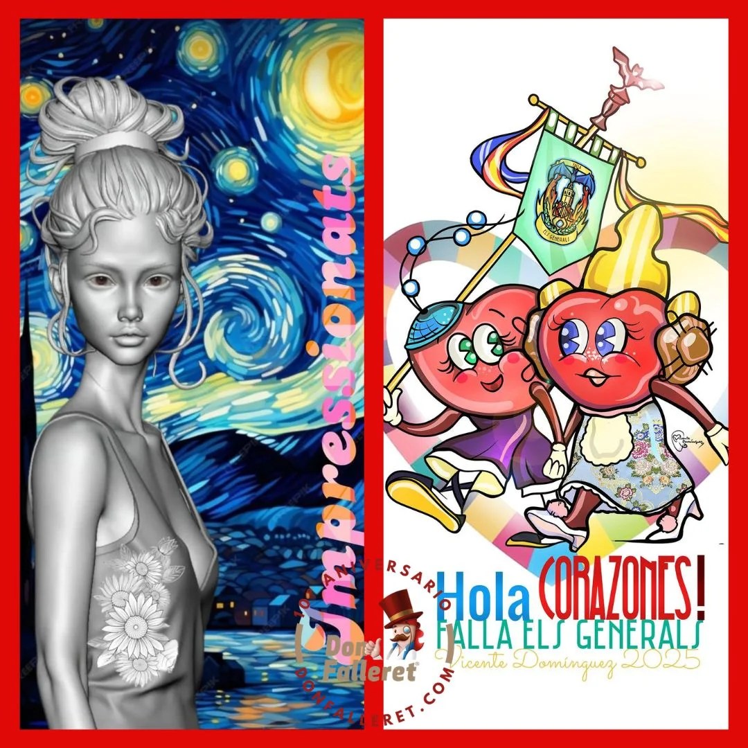 La Falla Els Generals devela los bocetos de sus Fallas 2025