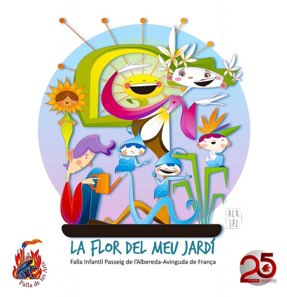 La comisión fallera de Alameda-Avd. de Francia presentó los bocetos de sus Fallas 2025 en su 25 aniversario 1 Boceto Falla Infantil 2025 Falla Alameda-Avd de Francia