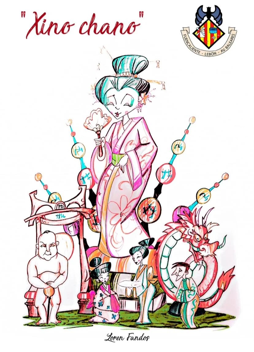 Estos son los bocetos de las Fallas 2025 de la comisión Fuencaliente-Lebón 2 Falla Grande 2025 Falla Fuencaliente-Lebón