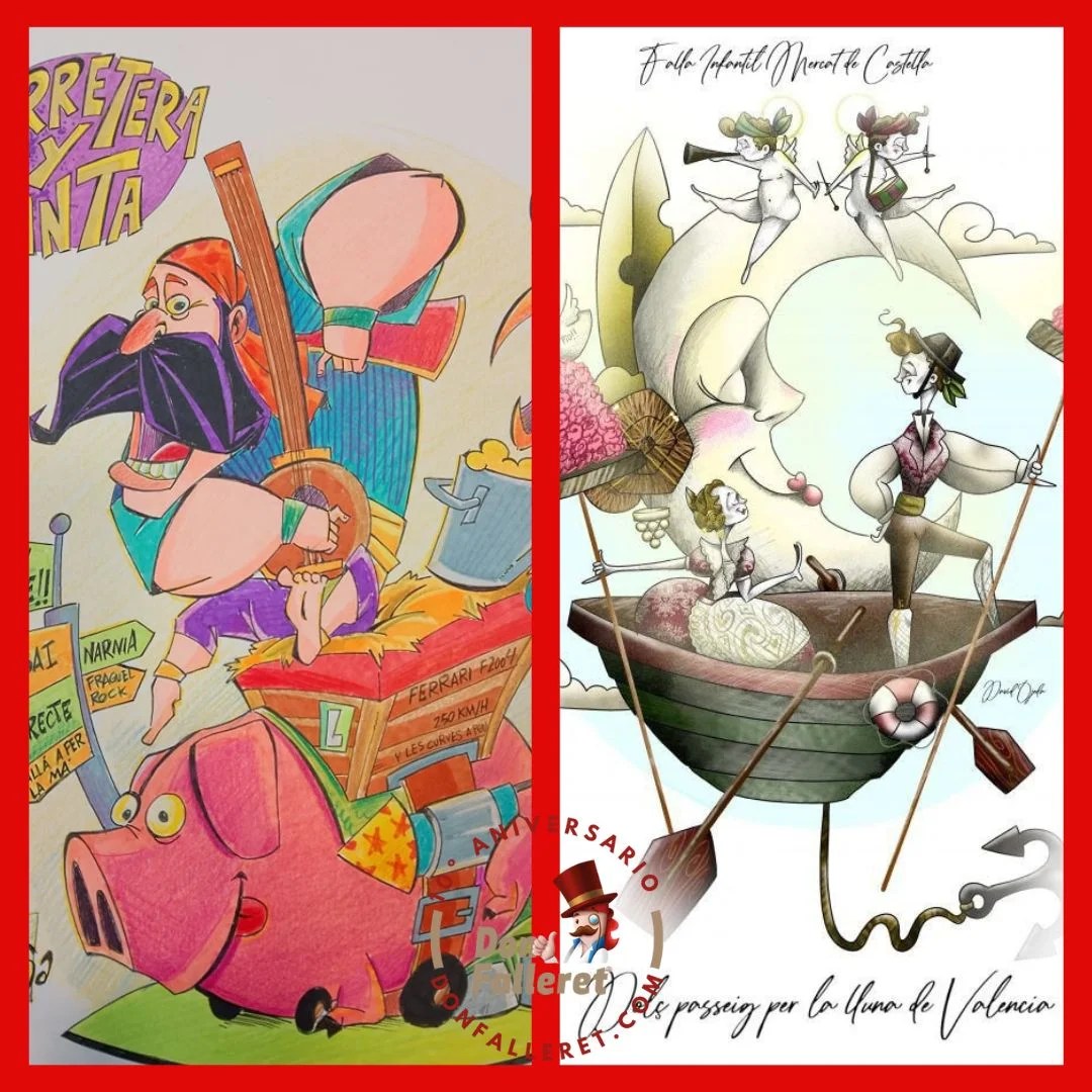 Estos son los bocetos de las Fallas 2025 de la comisión Mercado de Castilla