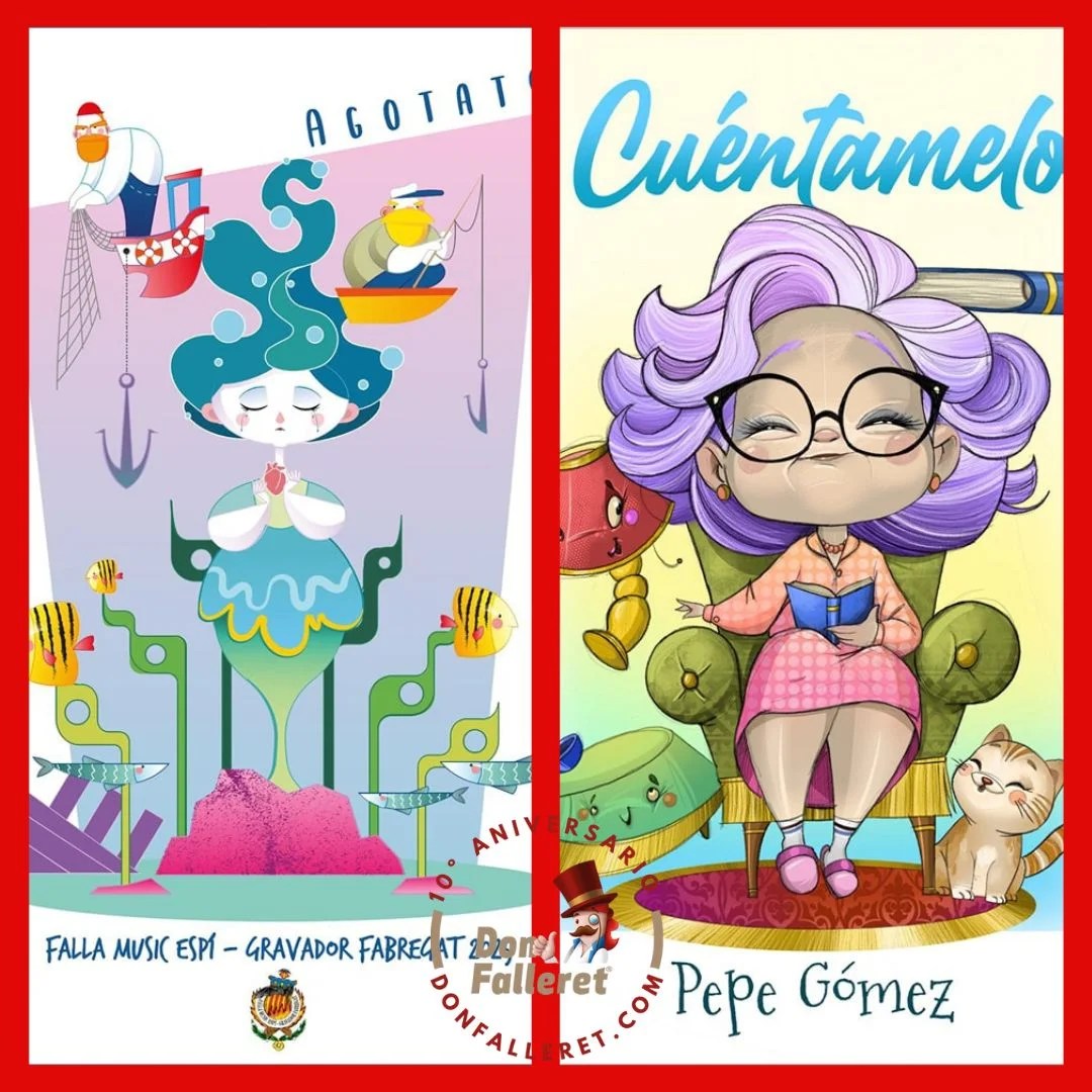 La comisión fallera Músico Espí-Grabador Fabregat ha presentado los bocetos de sus Fallas 2025