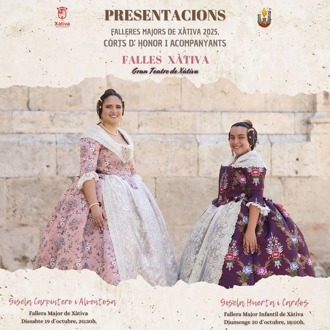 Presentació Falleres Majors Xàtiva 2025