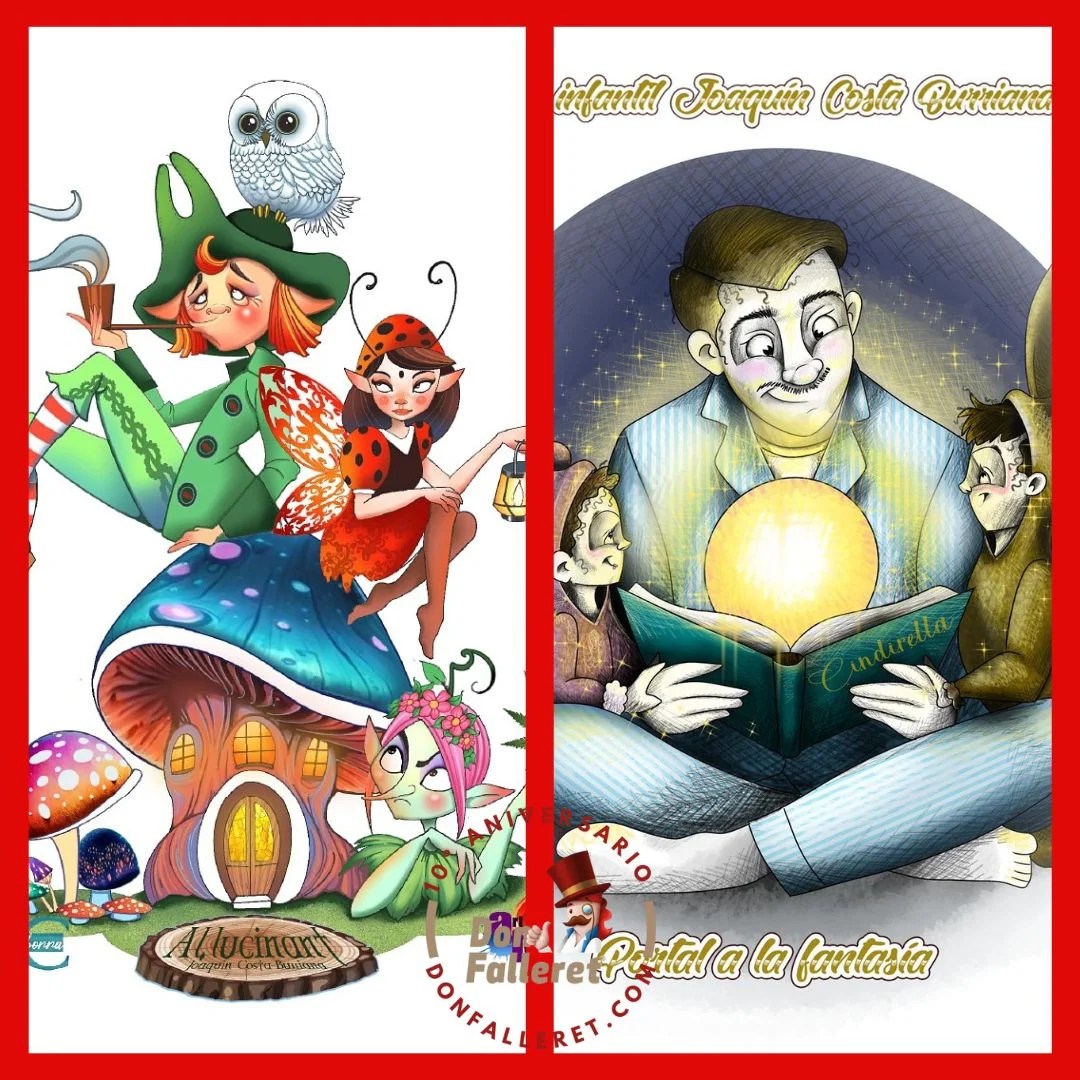 Estos son los bocetos de las Fallas 2025 de la comisión fallera Joaquín Costa-Burriana