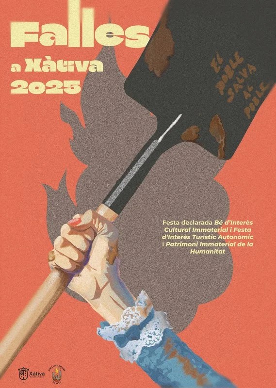 Cartell anunciador falles Xàtiva 2025
