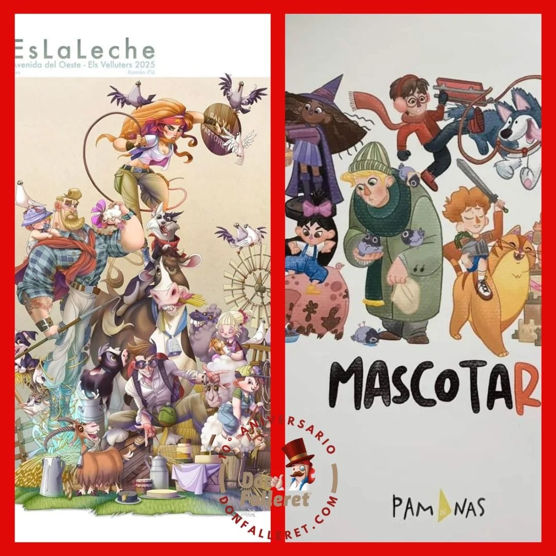 La comisión fallera Avd. del Oeste desveló los bocetos de sus Fallas 2025