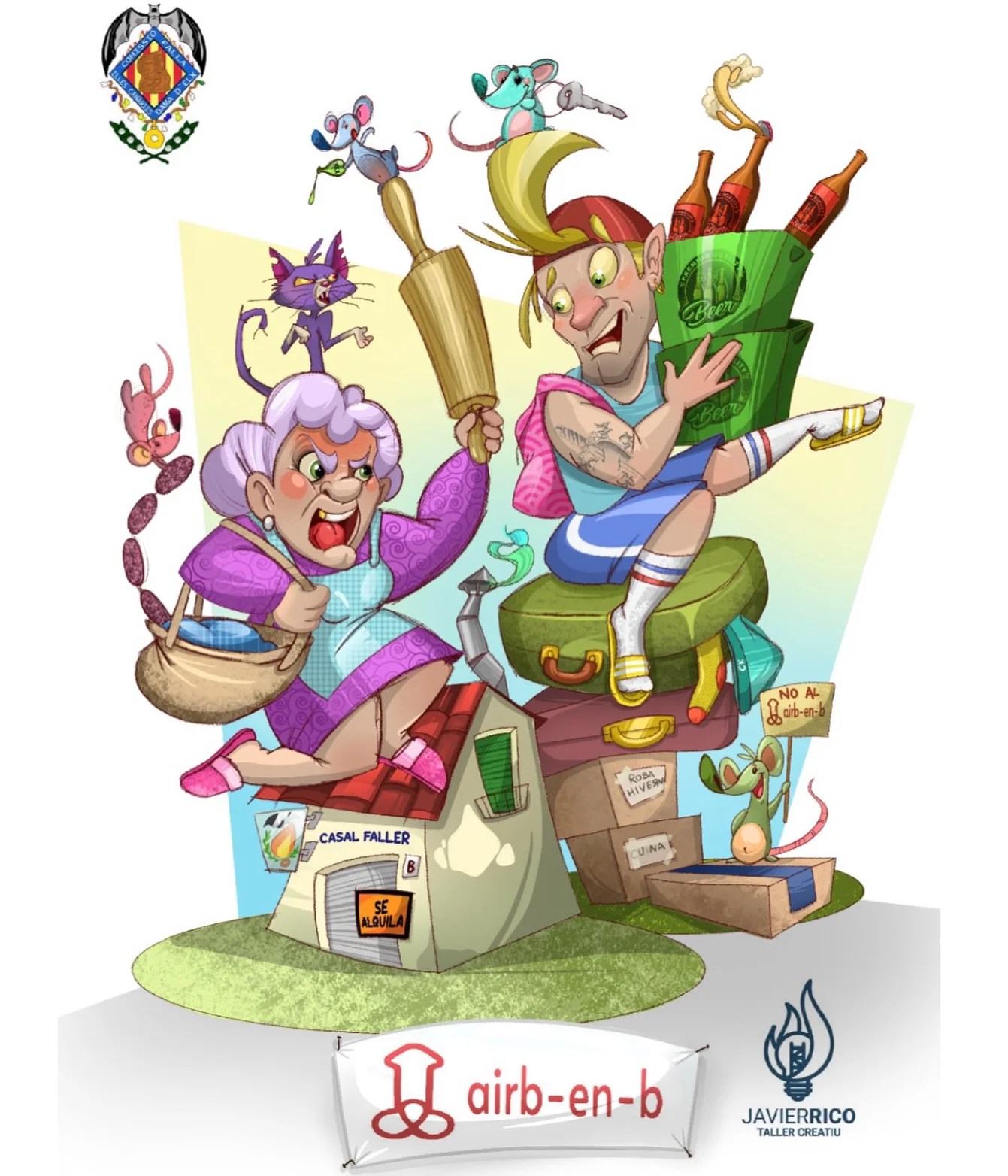 La comisión fallera Dama de Elche ha desvelado los bocetos de sus Fallas 2025 2 Boceto Falla Grande 2025 Falla Dama de Elche