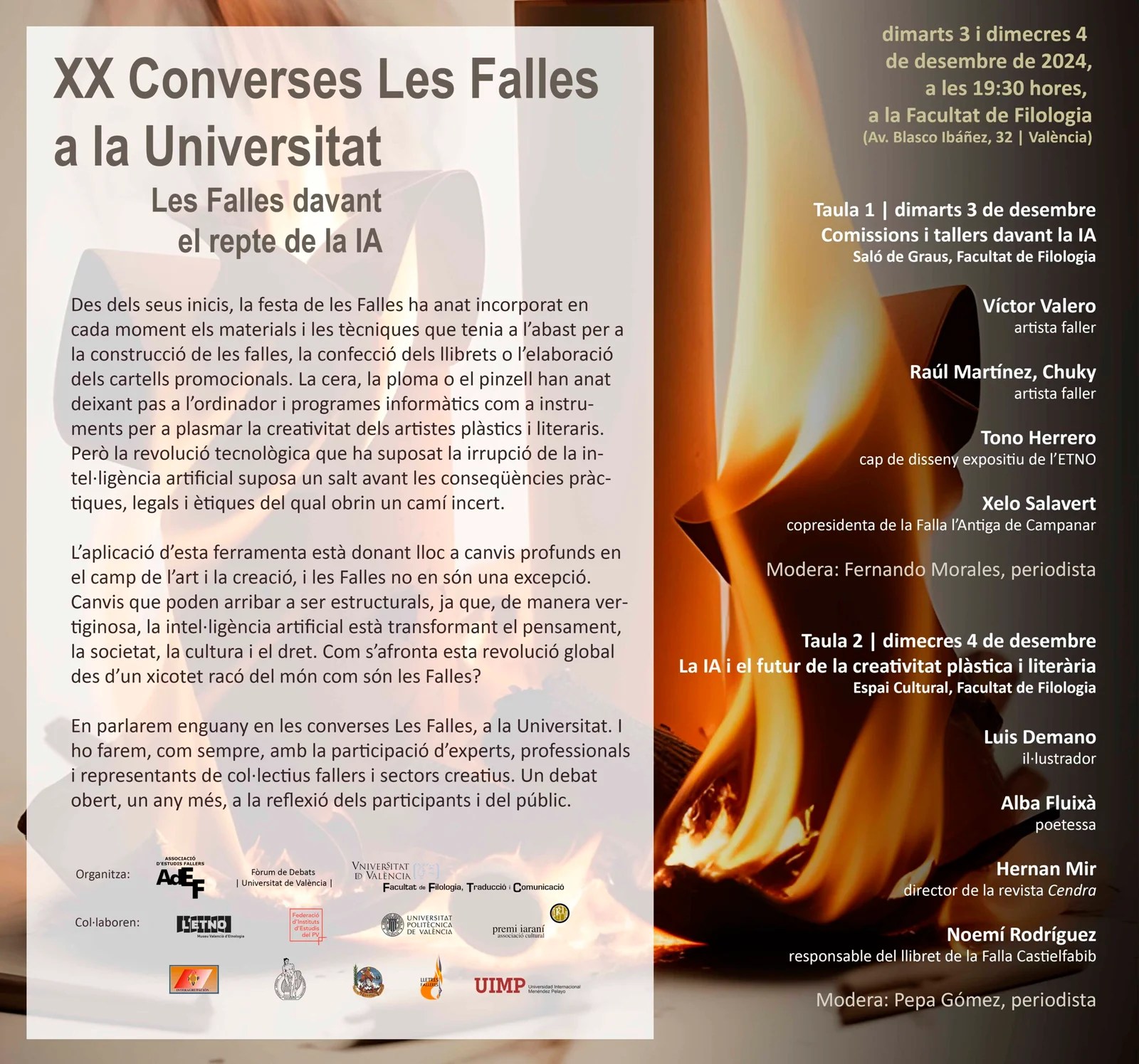 Programa Converses Les Falles 2025
