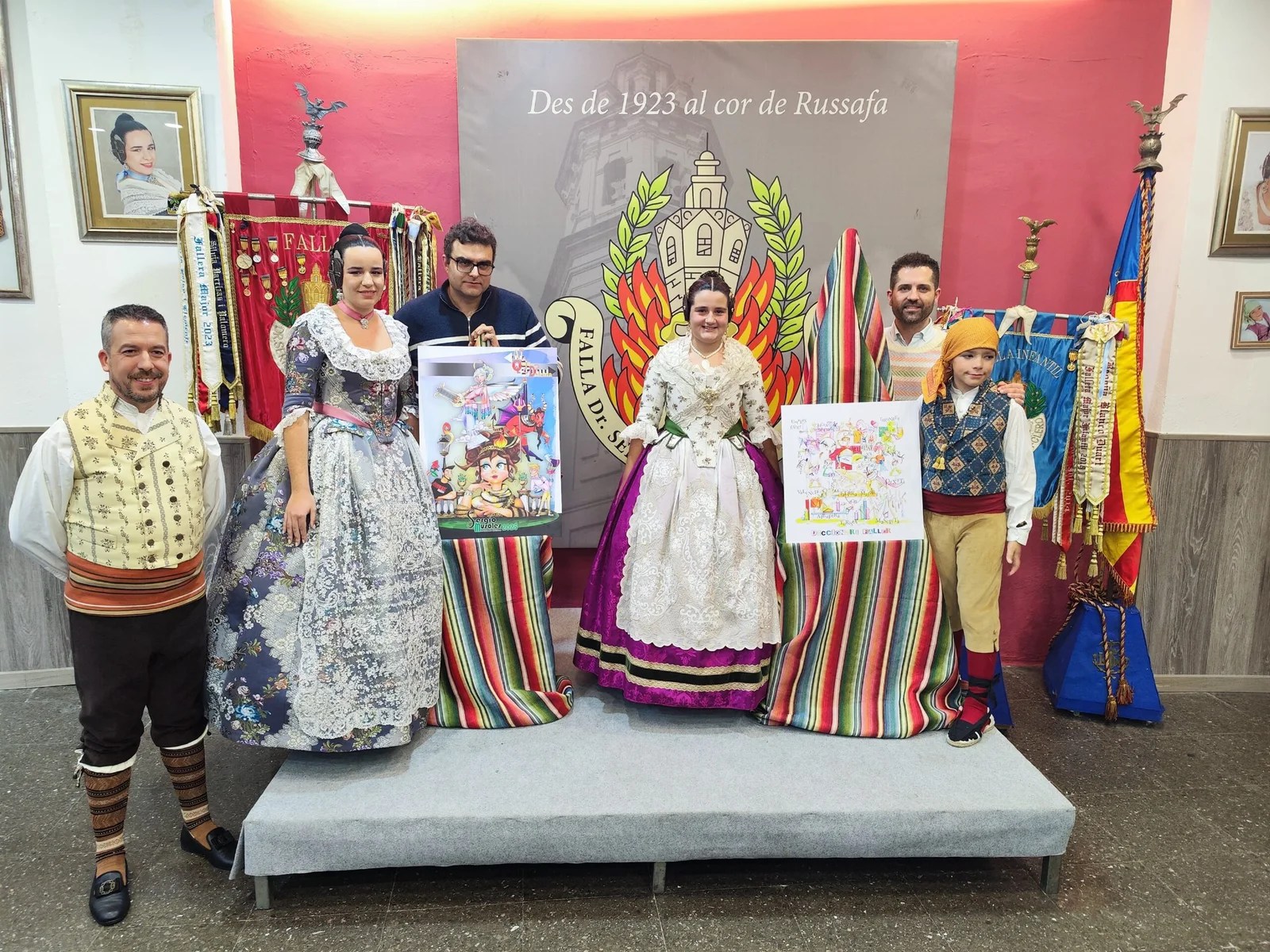 La comisión fallera Doctor Serrano- Carlos Cervera- Clero presentó los bocetos de sus Fallas 2025 1 Acto presentación Fallas 2025 Falla Clero