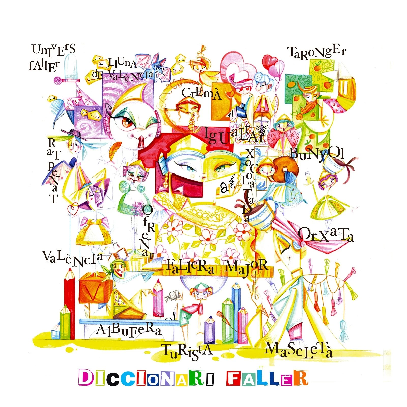 La comisión fallera Doctor Serrano- Carlos Cervera- Clero presentó los bocetos de sus Fallas 2025 2 Boceto Falla Infantil 2025 Doctor Serrano- Carlos Cervera- Clero