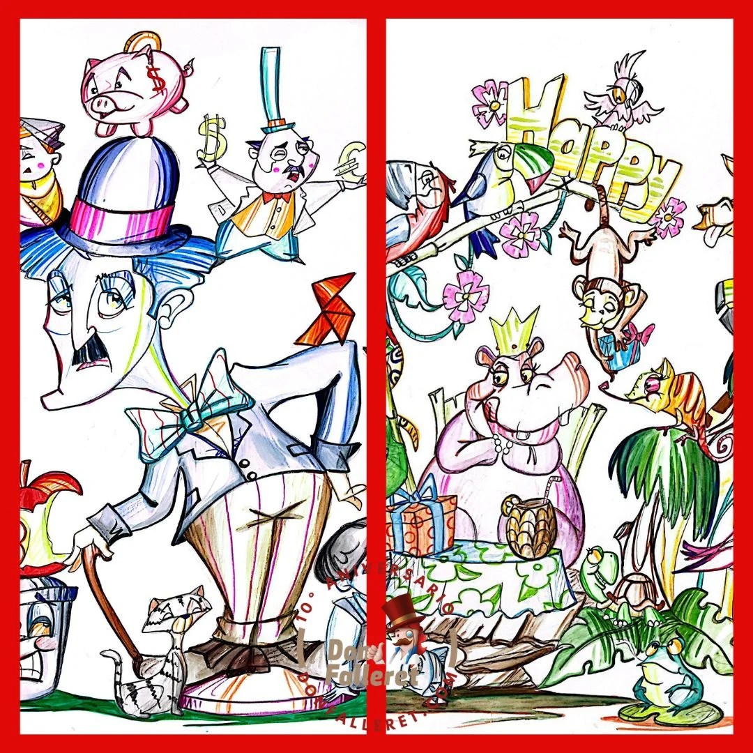 La comisión fallera Plaza del Negrito desveló los bocetos de sus Fallas 2025