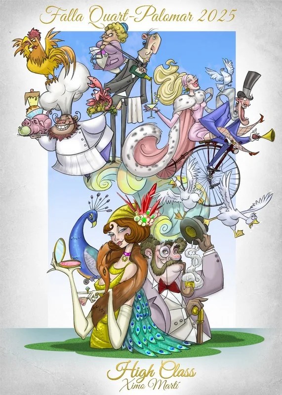 Ya conocemos los bocetos y maquetas de las Fallas 2025 de la Federación de 1ªA 13 BOCETO FALLA QUART- PALOMAR