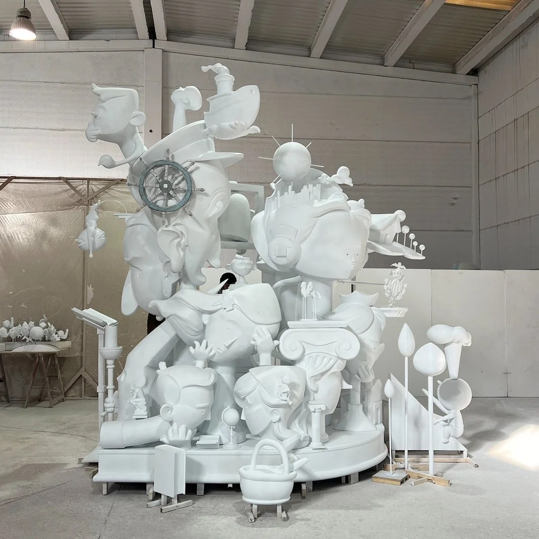 Así van los trabajos de la Falla Municipal Infantil de Valencia 2025 5 Vista Falla Infantil Municipal 2025 1