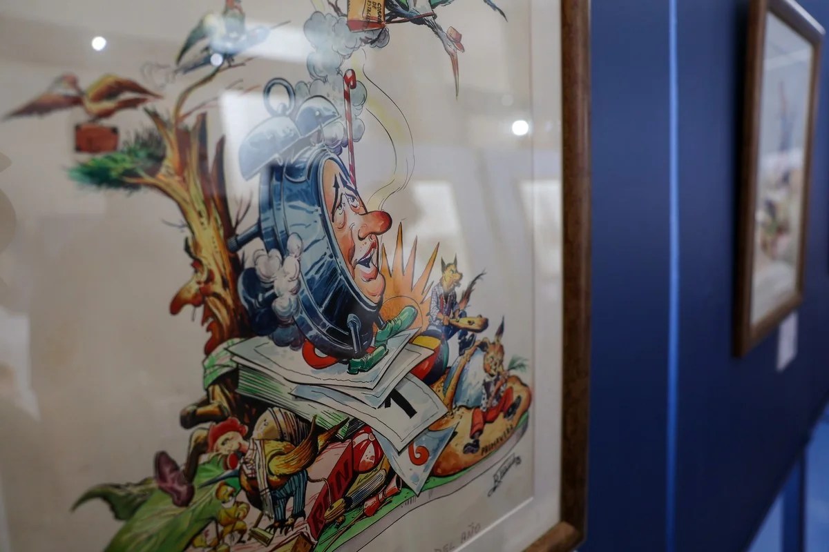 El Museu de l’Artista Faller inaugura la exposición homenaje a Rafael Boluda 12 Detalle de la obra de Rafael Boluda en el Museu de l'Artista Faller