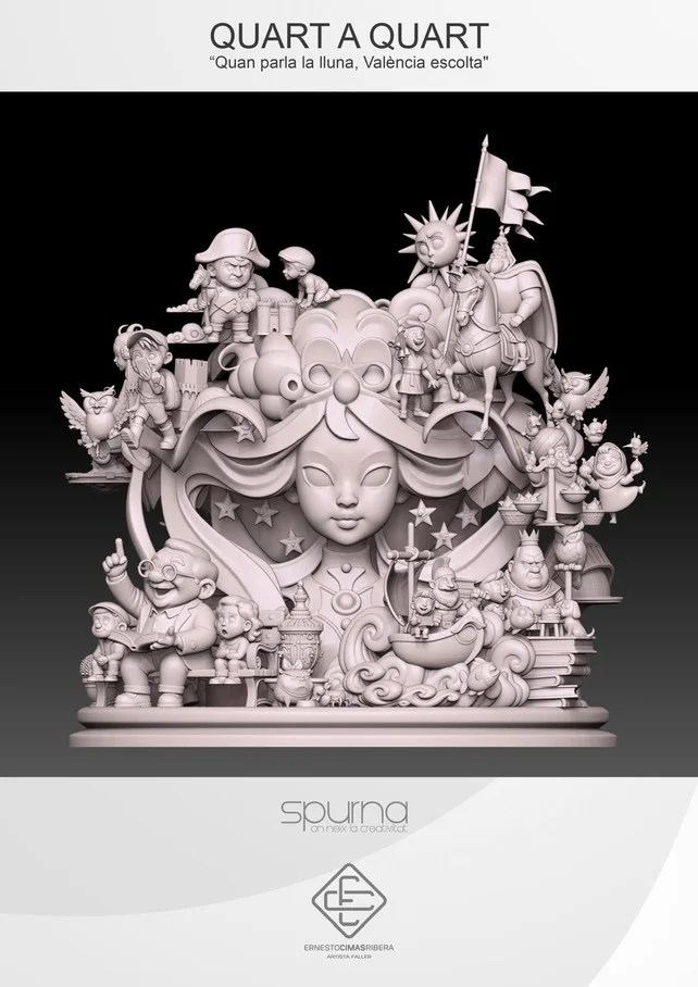 La Falla Poeta Llorente presenta sus Fallas 2026 2 boceto falla infantil Falla Poeta Llorente 2026