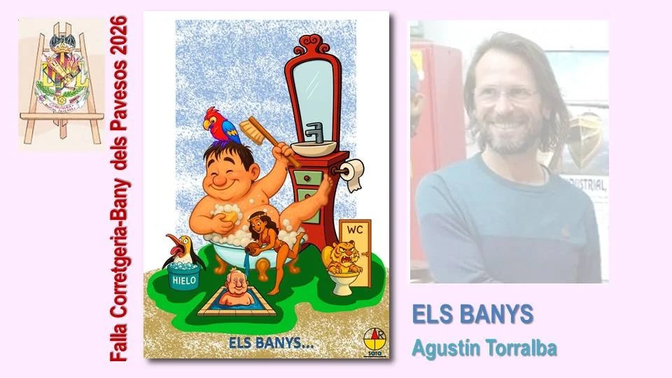 Así serán las Fallas 2026 de Corretgeria Bany dels Pavesos 4 Boceto Falla Grande 2026 de la Falla Corretgeria