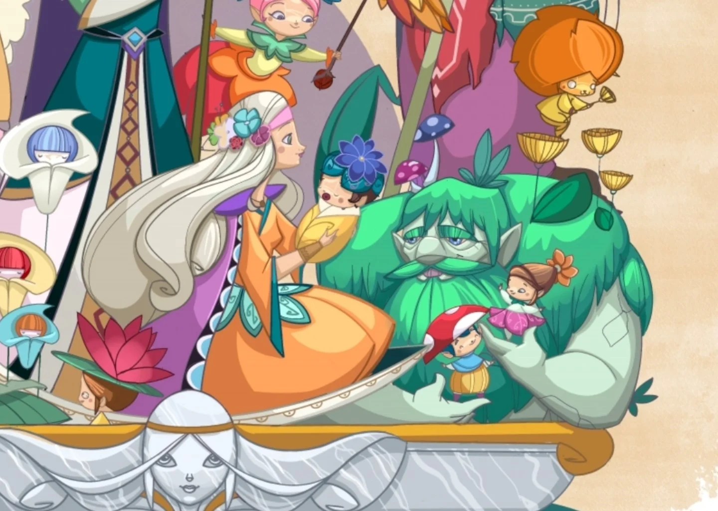 Lorente y Amar presentan Florae para la Falla Màrtirs de Gandía 1 Detalle del Boceto Falla Infantil 2026 Falla Màrtirs de Gandía