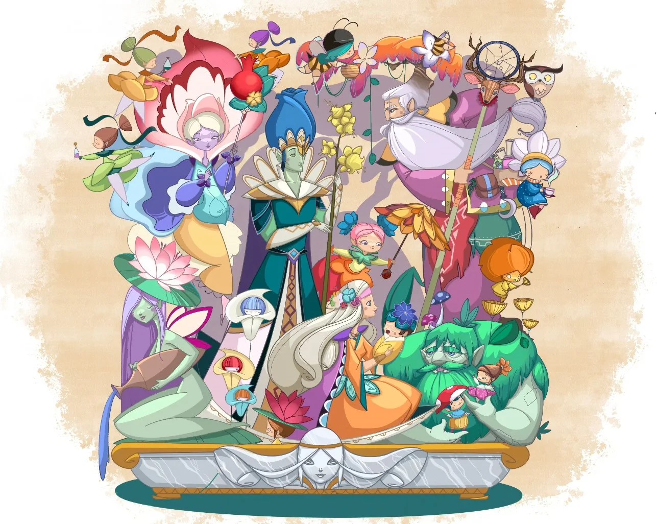 Lorente y Amar presentan Florae para la Falla Màrtirs de Gandía 3 Boceto Falla Infantil 2026 Falla Màrtirs de Gandía