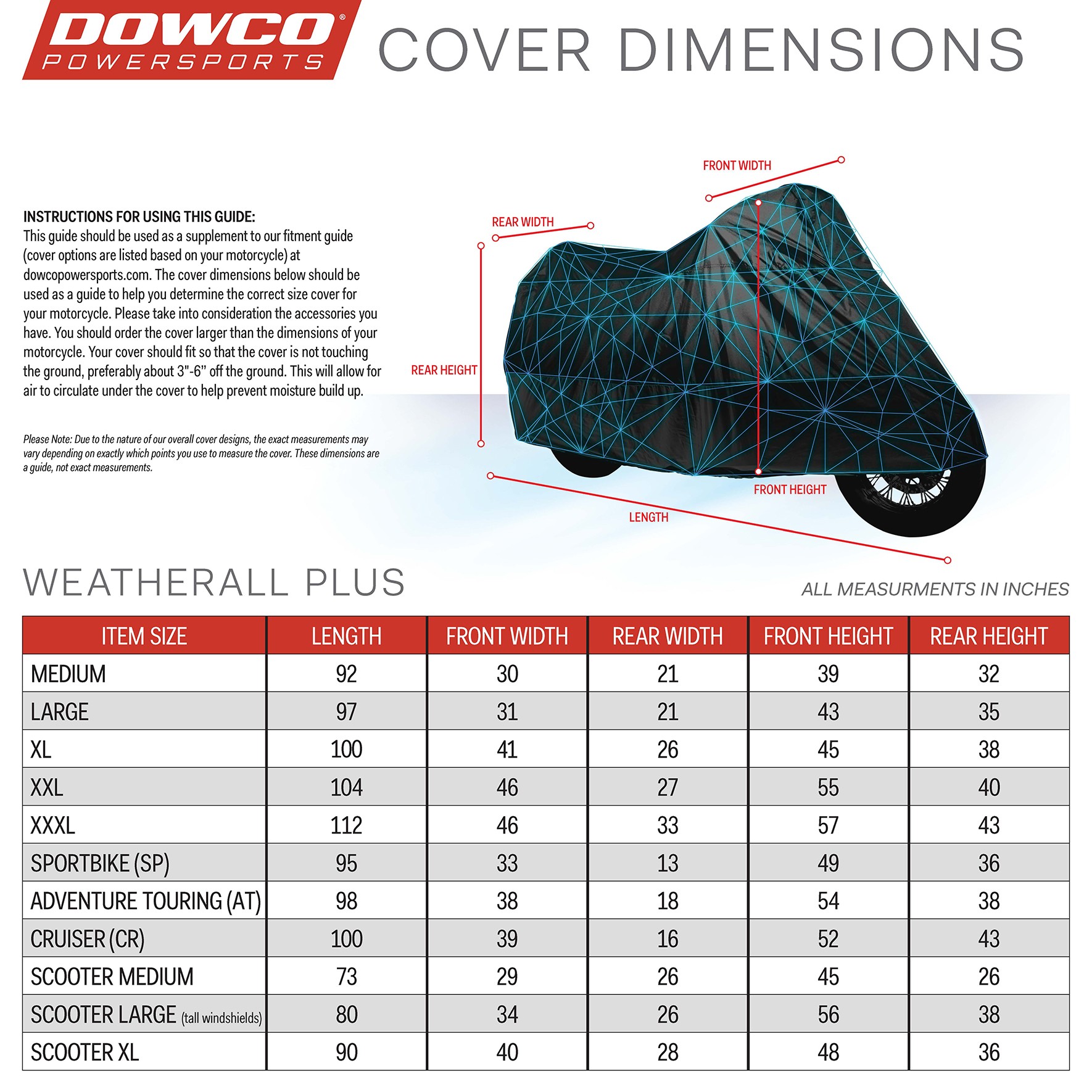 dowco covers motorcycle