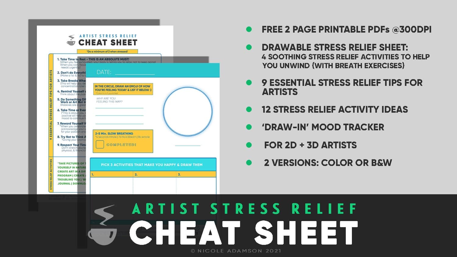 Free Download Drawable Stress Relief Cheat Sheet