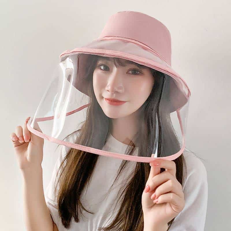 Anti-fog Panama Hat Unisex Summer Anti-saliva Bucket Hats Big Brim Transparent TPU protection Removable Fisherman hat Sun Cap color: beige|black|Khaki|Pink|Black|Yellow New Arrivals 2020 Fight Coronavirus