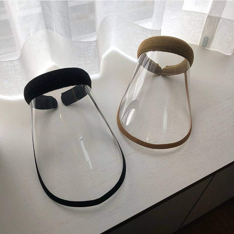 UV Protection Sun Hat Female Anti-droplet Saliva Empty Top Hat Anti- Mask Transparent Sun Visor Hat Cap Uv Protection Hat color: beige|Black New Arrivals 2020 Fight Coronavirus