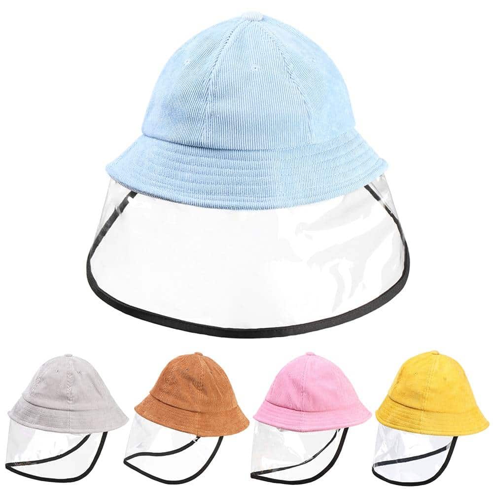Multifunctional bucket Hat Kids anti-Dust Anti-spitting anti-fog Droplets Cover Full Face Fisherman Cap Children Protective Hat color: beige|black|black|Khaki|Pink|pink|Purple|Red|red|red|yellow|Gray with 2 Filters|Black|Blue|Yellow New Arrivals 2020 Fight Coronavirus