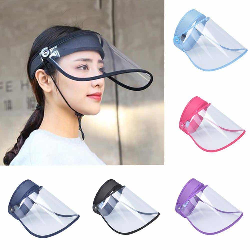 Protective Cap Breathable Unisex Transparent Protection Cap Gorras Hombre Top Empty Hat Hats Sun B4F2 color: Navy Blue|Purple|Rose Red|Black|Blue New Arrivals 2020 Fight Coronavirus