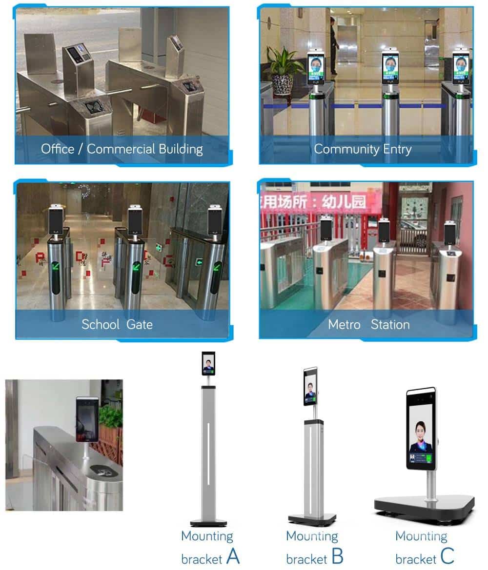 7 inch AI Human Body face Temperature Measurement Camera Color Face Recognition Body temperature Alarm Affordable Multilingual 7 inch AI Human Body face Temperature Measurement Camera Color Face Recognition Body temperature Alarm Affordable Multilingual