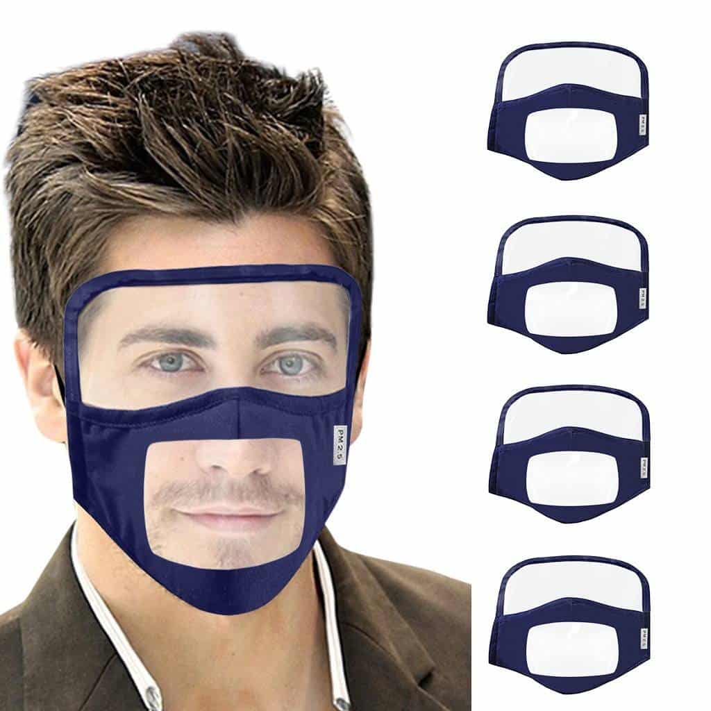 4Pcs Masque Adult Face Mask with Eyes Screen Mask With Clear Window Visible Dustproof Mascarillas Cosplay Mask 4Pcs Masque Adult Face Mask with Eyes Screen Mask With Clear Window Visible Dustproof Mascarillas Cosplay Mask