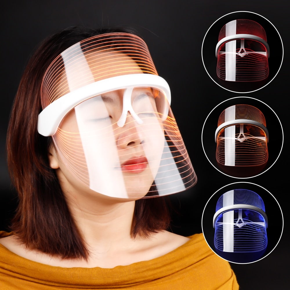 3 Colors LED Light Therapy Face Mask Photon Instrument Anti-aging Anti Acne Wrinkle Removal Skin Tighten Beatuy SPA Treatment 1ef722433d607dd9d2b8b7: China|United States face Mask Therapy Face Mask NEW