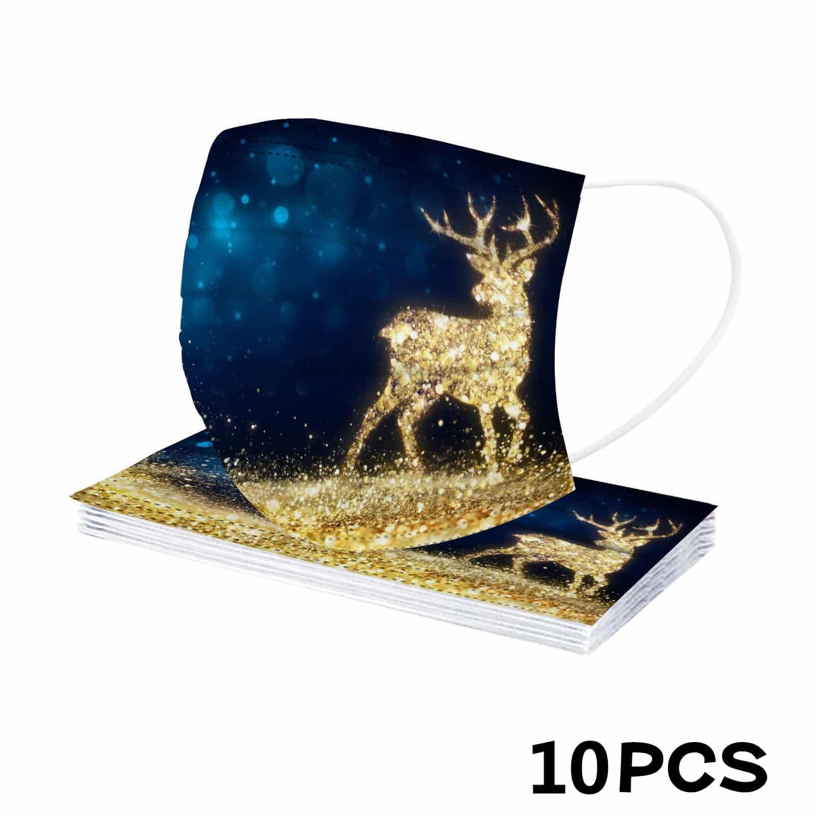 Christmas Deer Disposable Mask Face Mask Adult Halloween Mouth Mask Cute Disposable Masks Woman Mascarillas Desechables Mujer color: A|B|C|D|E Face Masks For Adults New Arrivals Protection Against COVID-19