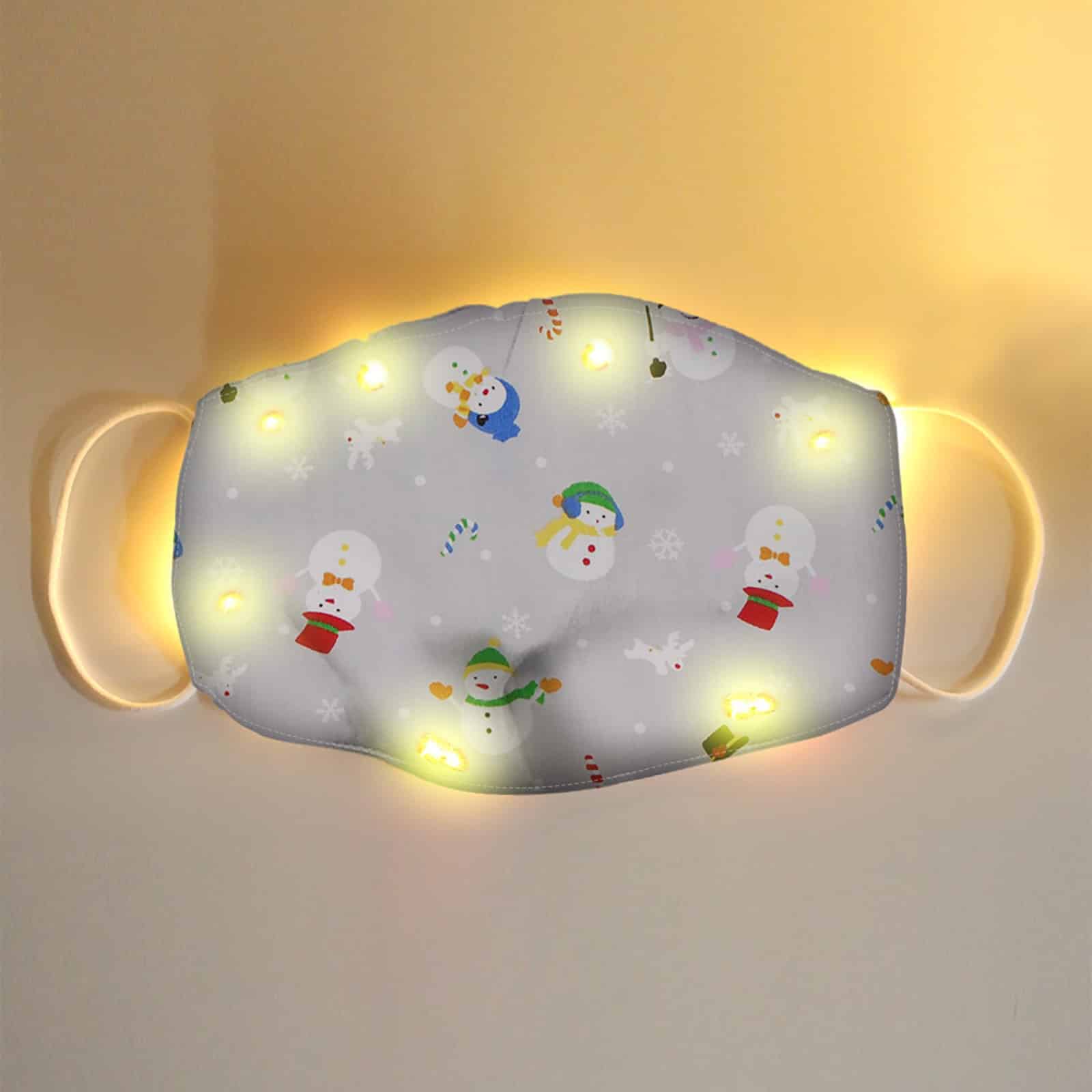 Christmas Lights Glowing Washable Face Mask Cartoons Covers Fashion Mouths Led Mouth Masks Halloween Cosplay Navidad Mascara color: A|B|C|D|G Face Masks For Adults New Arrivals Protection Against COVID-19 Face Masks Best Sellers