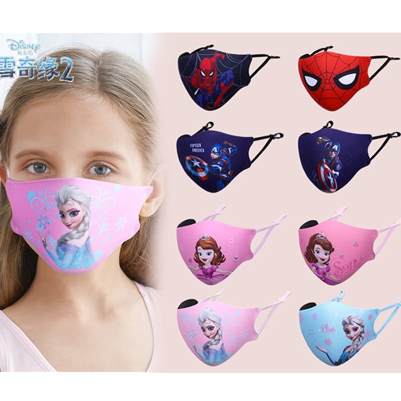 Disney Frozen Or Marvel Spider-Man Face Mask For Kids color: 001|002|003|004|005|006|007|008|009|010|011 New Arrivals Protection Against COVID-19 Face Masks Safest Face Masks For Kids Best Back to School Face Masks For Kids Best Sellers