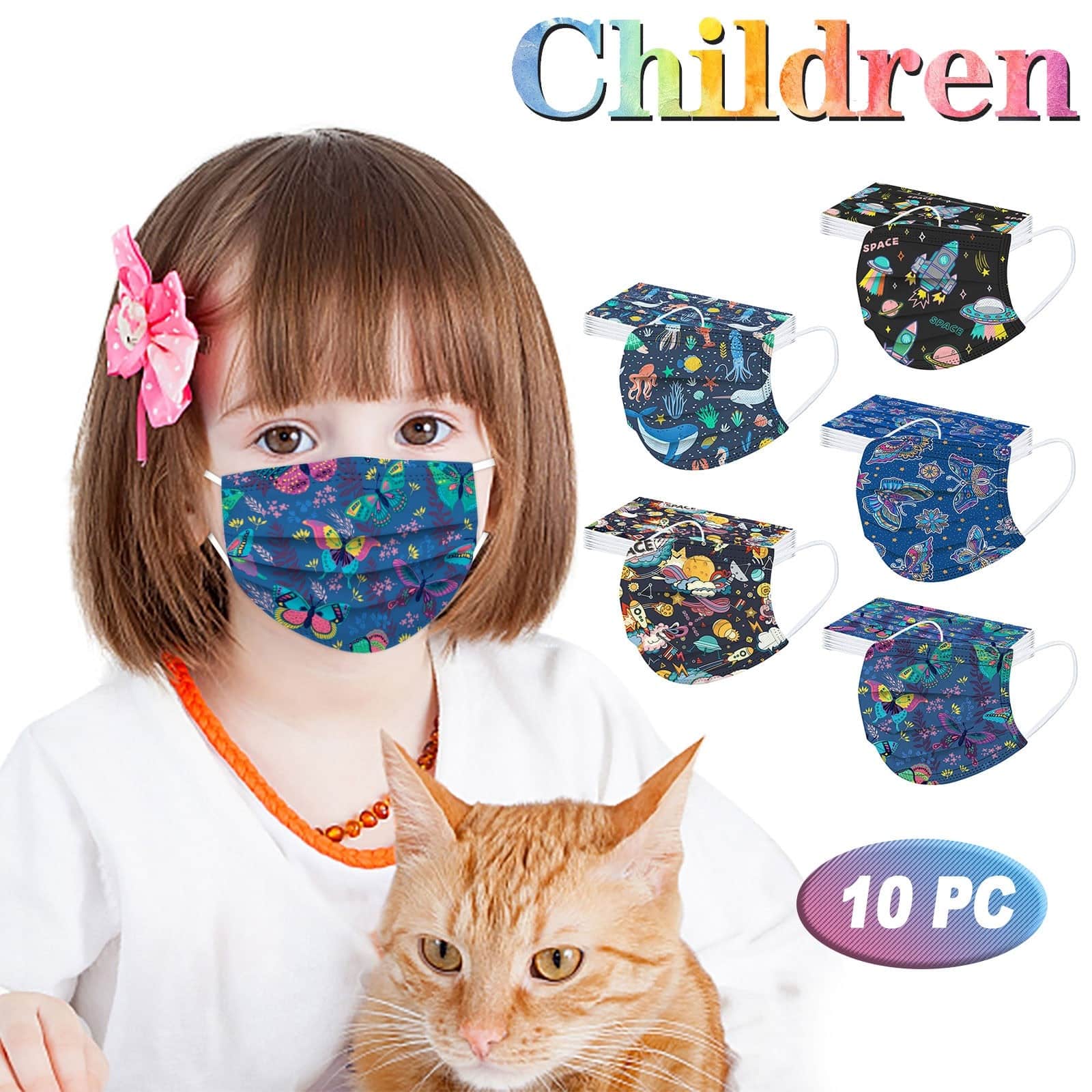 Pre School And Day Care. Child Mask Disposable Face Mask Print Masks For Protection Children Disposable Face Mask Halloween Masque Enfant Jetable color: A|B|C|D|E New Arrivals Protection Against COVID-19 Safest Face Masks For Kids Best Back to School Face Masks For Kids