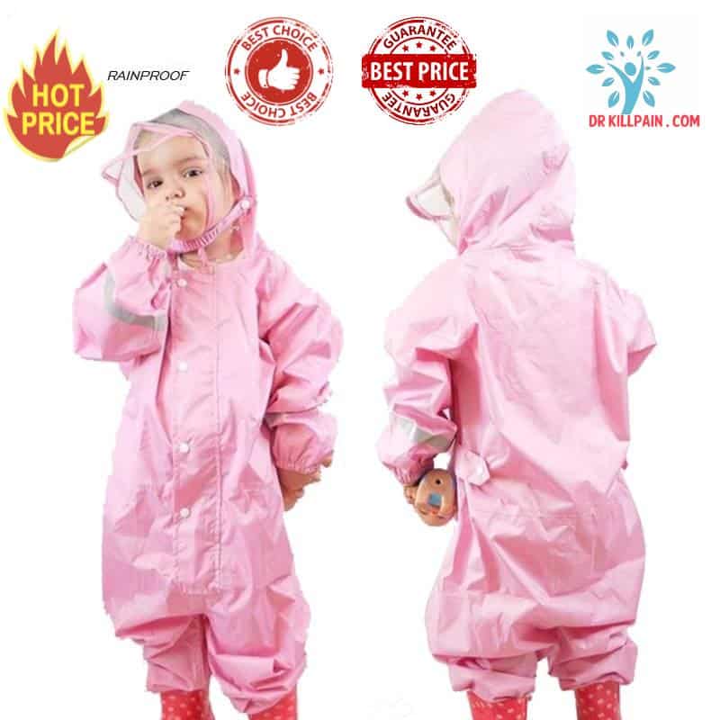 Waterproof Jumpsuit For Kids (2-9 Years) color: Pink|Blue|Yellow New Arrivals Protection Against COVID-19 Jackets with Face Mask Face Masks & Face Shields Safest Face Masks For Kids Best Back to School Face Masks For Kids Protective Suits & Clothing Best Sellers