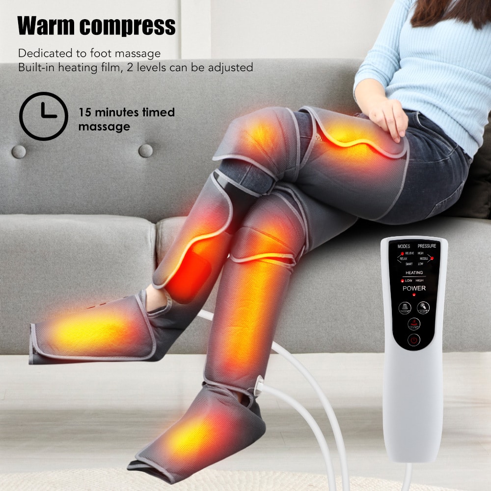 Foot Leg Air Pressure Massager Professional Pressotherapy Leg Massager Air Compression Hot Compress Circulation Muscle Relax Foot Leg Air Pressure Massager Professional Pressotherapy Leg Massager Air Compression Hot Compress Circulation Muscle Relax