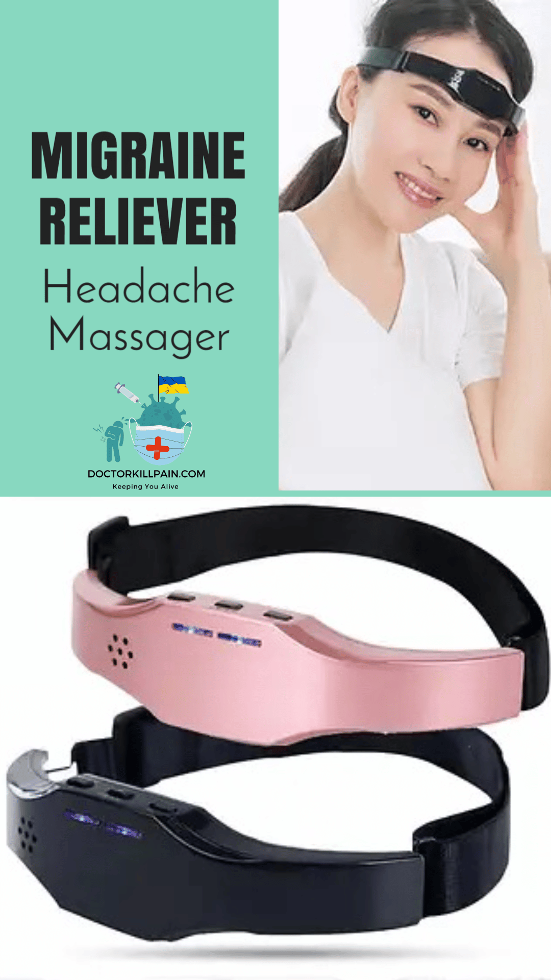Rechargeable Insomnia & Headache Reliever color: Pink|Red|Black  New Arrivals Uncategorized Best Sellers Clearance