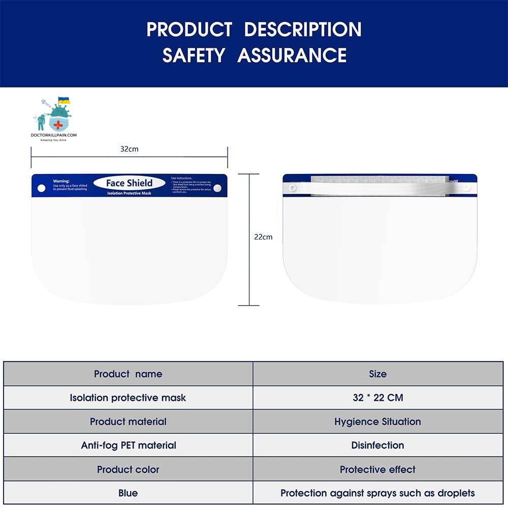 All-Purpose Safety Face Shield Clear Full Face Mask Reusable Breathable Anti-Saliva Protective Hat Windproof Dustproof Shield All-Purpose Safety Face Shield Clear Full Face Mask Reusable Breathable Anti-Saliva Protective Hat Windproof Dustproof Shield