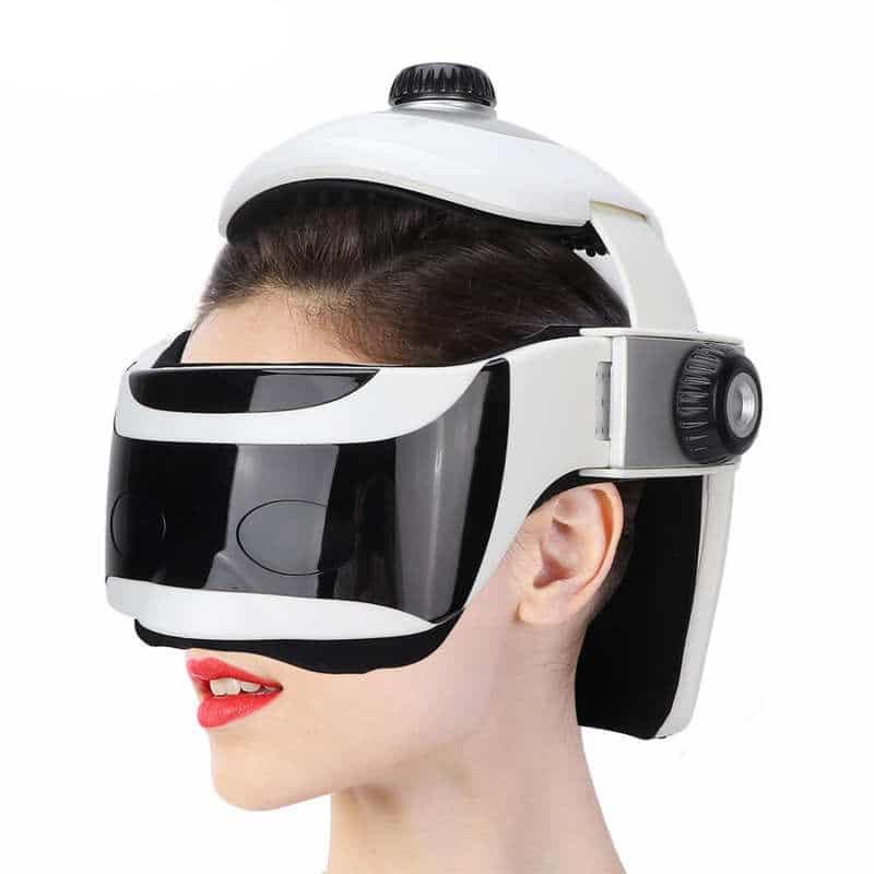 Wireless Hot Compress & Acupuncture Headache Reliever with Eye Massager color: White New Arrivals As Seen On TV Pain Relief Eye Pain Relief Headache Relief Skin Care Best Sellers