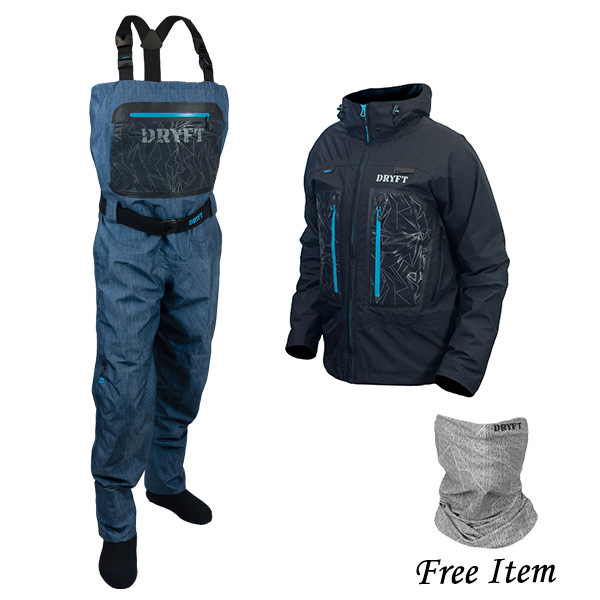 SEEKR Convertible wader and Primo Rain Jacket bundle